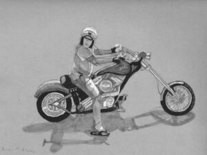 פוסטר של האופנוען משכונת רמז על נייר אמנות