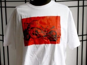 חולצת טריקו מודפסת XL עם רישום של אופנוע הארלי דוידסון (העתק)