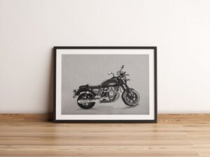 פוסטר של אופנוע מוטוגוצי וי7 על נייר אמנות