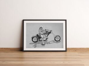 פוסטר של האופנוען משכונת רמז על נייר אמנות