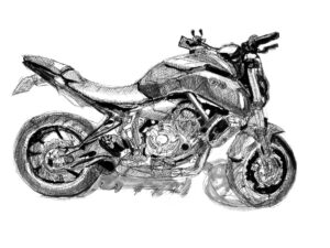 פוסטר של אופנוע ימהה MT-07